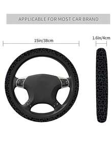 Funda minimalista y elegante para volante, accesorios de coche con estampado de guepardo - Multicolor - Ver 3