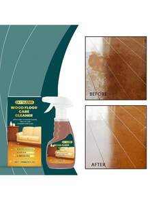 Spray de mantenimiento y limpieza para pisos de madera - Eliminación de manchas, cuidado, brillo, fragancia a limón, agente de mantenimiento y limpieza