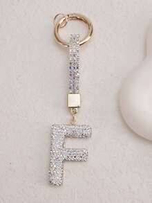 Móc khóa chữ cái pha lê lấp lánh - Mặt dây chuyền hợp kim sáng bóng, phù hợp với túi xách và ba lô - Món quà hoàn hảo cho sinh nhật và các dịp đặc biệt, móc khóa, nhẫn, trang trí túi xách, ba lô, phụ kiện xe hơi, quà tặng cho phụ nữ và bé gái, phụ kiện ví và túi xách, chữ cái A-Z - Bạc - Xem 10