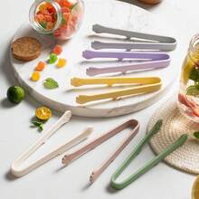 2 pezzi Mini pinze per alimenti in silicone, a forma di zampa di gatto, adatte per patatine, frutta, cubetti di ghiaccio, torte, pane, zollette di zucchero - Multicolore - Visualizzare 1