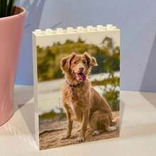 Personalised Couples, Daddy & Me, Mummy & Me ® Brick Photo Block, Gift For Dad, Mom, Couples, White, Building Block, Puzzle, Gift, Him, Dad, Father's Day, Couples, Valentine, Grandpa, Wedding, Him, Her, Mum, Mother's Day, Mom, Cute, Christmas Gift Supplies,Home Decor Living Room - Multicolor - View 7