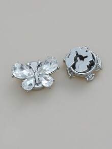 مجموعة أزرار معدنية مزينة بالكريستال اللامع والراين ستون، 1 قطعة/2 قطعة/4 قطع، إكسسوار أنيق وفاخر مناسب للسترات والجواكت والقمصان والبدل والفساتين وملابس أخرى، مستلزمات خياطة زخرفية يدوية