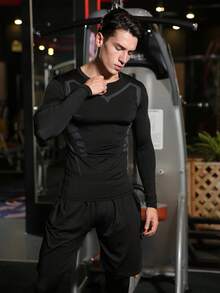 4pcs Men's Compression Long Sleeve Shirts, Soft, Quick-Dry, Breathable Fabric, Suitable For Daily Wear, Muscle Training, Gym Workout, Running And Cycling - Suitable For Spring, Summer, Autumn And Winter