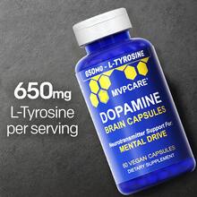 Suplemento de dopamina | MVPCARE Mejora la concentración mental y la energía 650 mg 60 cápsulas | Contiene L-tirosina para favorecer la concentración y la energía mental, mejorando el estado de alerta mental | Adecuado para estudiantes y profesionales - Otros - Ver 4