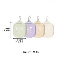 1pc 400ml Collapsible Pet Bowl With Lid, Leak-Proof Travel Dog Bowl For Outdoor Camping & Hiking, Holds Food & Water (100g Lightweight), Easy To Clean & Heat Resistant - Multicolor - View 4