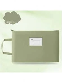 1pc A4/A5/B5 Waterproof Prenatal Checkup Document Organizer Bag, Maternity Tote Bag, Large Capacity Zipper File Folder, Thick Canvas Dual Layer Handbag - A4 - View 5