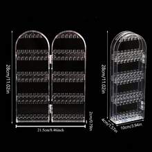 240-Loch klarer Acryl Ohrring Ständer - Großer Kapazität ovale Schmuckaufbewahrungsbox, langanhaltend Kunststoffmaterial, geeignet für Einzelhandelsgeschäfte, Boutiquen und kleine Unternehmen als freistehendes Bodenmodell, Schmuckausstellungsturm