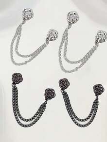 6pcs Adjustable Sleeve Cuff Fastener, Waist Cincher T-Shirt Shortener, Jeans Hem Clips, Multi-Functional No-Sew Button Clips For Pants, Sleeves, Skirts And Dresses (3 Colors Available) (1/24/6pcs) Optional