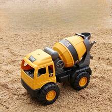 1 件建筑玩具系列套装，挖掘机、搅拌机、起重机、工程车辆、户外益智玩具套装，适合男孩和女孩的逼真玩具，生日、圣诞节、万圣节礼物