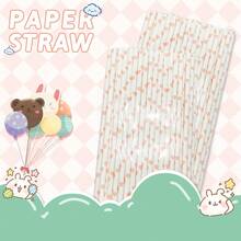 Un paquet de 100 pailles en papier rose de 6x197mm, fabriquées à partir de matériaux épais et sans odeur, naturellement, avec un bord plat résistant aux rayures. Convient pour les boissons comme le thé au lait, le jus, le café, le cola, l'eau de noix de coco, etc. C'est la paille préférée pour les événements, les rassemblements, les fêtes, le camping, les pique-niques, etc.