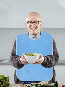 1pc Adjustable Adult Bibs Simple Multi-Purpose Bib For The Elderly, Adult Towel Cloth, Bib Feeding Care,For Elderly, Disabled, Nursing Home Use