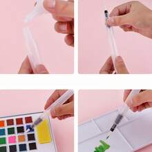 1 pieza de pintura de acuarela sólida en caja de hierro de 12-18-24 colores, portátil para bocetos de acuarela, pluma fuente, gouache, pintura de acuarela, pintura de acuarela