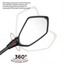 10mm Bicycle, Motorcycle Universal Sports Rearview Mirror+Mask - A - View 3