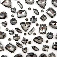 WENSIDUO Sew On Rhinestones 150 PCS Mixed Shapes Glass Rhinestones Sew On Crystal Gems Mental Flatback With Silver Claw For Jewelry Crafts Clothes Shoes Costume Garment White,Grandma Mothers Day Gift,Mother's Day - White - View 3