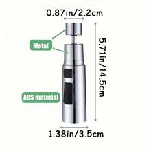 1 Apărătoare antistropi pentru robinet de bucătărie cu articulație universală și duză retractabilă, potrivită pentru chiuvete și duze înlocuibile rapid, fabricată din materiale plastice și alamă