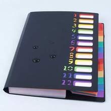 Pockets Expandable Folder,File Manager,Letter Size,Plastic Rainbow Lined,Colorful Folders,Designed For Home,Office,School Test Papers Contract Organize