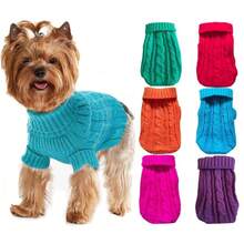 Dog Sweater, Warm Dog Sweaters For Small Dogs Medium Large Dogs, Cute Winter Classic Turtleneck Pet Sweater Cat Sweater Dog Clothes Coat Dog Christmas Sweaters For Girls Boys Dog Puppy Cat - 玫紅粉 - 查看 2