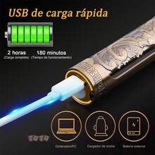 1 Pieza Cortapelos EléCtrico Recargable Tipo C Con Pantalla Digital, Juego De Cortapelos Profesional Para Hombre, Afeitadora EléCtrica, Recortadora De Pelo InaláMbrica, BateríA De Litio Recargable Por Usb, Calidad De SalóN, Recortadora EléCtrica Para Barberos Y Uso DoméStico, DiseñO Elegante Y Duradero, Un Regalo Perfecto Para Barberos. - Bronce - Ver 10