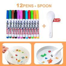 12pcs Erasable & Washable Whiteboard Markers, Student Teaching Office Water-Based Highlighters