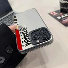Funda de teléfono para motocicleta, color plateado mate, para 17,15, 14, 16, 13, 12, 11 Pro Max Plus, Y-YamahaES-A de carreras a prueba de golpes, dura - Negro1 - Ver 8