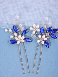 2 buc cleme de păr elegante cu perle pentru femei, accesorii de păr cu cristale pentru rochie violet romantică, decorațiuni de păr pentru mireasă fuchsia pasională