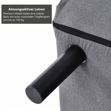 Reclining Convertible Sofa Bed, 6-Way Adjustable Backrest, Folding Armchair With Cushion, Padded Seat, Leisure Chaise Longue For Home And Office - Grey - View 8