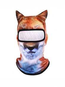 1pc Unisex 3D Animal Riding Face Mask, Outdoor Sports Headwear, Breathable Quick-Dry Ski Mask, Suitable For Daily Outings, Skiing, Vacation, Fishing