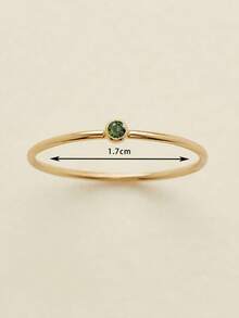 1pc 316L Stainless Steel Birthstone Ring For Woman Gold Color Simple Style Ring Festival Party Fashion Jewelry Dropshipping