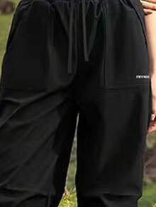 女士保暖内衬防风防水软壳裤，适合秋冬季户外徒步、登山、攀岩、露营，抓绒面料