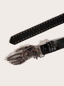 1pc Palm Y2k Style Fashionable Single Item Belt, Suitable For Parties And Gatherings Valentine's Day Valentines Summer, School Fall, Autumn, Halloween - 輪頭愛 - 查看 5