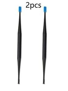 2pcs Silicone Ear Scoops, Earwax Cleaning And Massage God Ear Cleaner, Double-Headed Spiral Ear Scoops, Ear Picking Tools, Ear Picking Rods