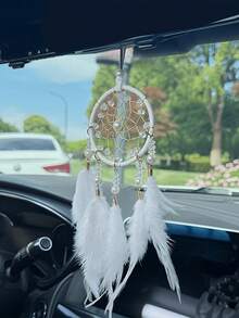 Easypie Selection 1PC Car Accessories, High-End Temperament, Dream Catcher, Rearview Mirror Pendant, Feather Car Pendant, Personalized Decoration,Best Gifts For Friends, Graduation Gifts, Back-To-School Gifts, Christmas Decorations, Valentine's Day Gifts, Gifts For Mom And Dad, Halloween, Thanksgiving, Personalized Gifts, Birthday Gifts, New Year Gifts