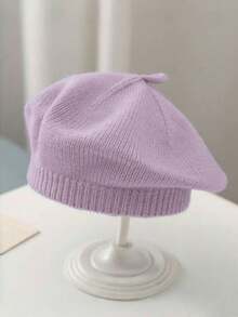 1 件装婴儿贝雷帽，针织秋季和春季幼儿帽，冬季保暖男女通用婴儿无檐便帽 - A - 查看 7