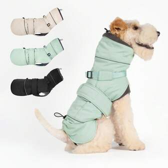 Pet Clothes, Warm And Windproof Fleece Jacket For Small To Medium Dogs In Autumn/Winter, Reflective High Collar Adjustable Dog Vest, Fashionable High-Quality Stylish Dog Outfit For Indoor And Outdoor Casual Wear