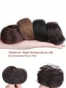 Synthetic Messy Bun Scrunchie Hair Extensions, Wavy Curly Chignon Hairpiece, Updo Hair Bun For Women, Tousled Elastic Band Hair Buns, Easy To Wear Hairstyle Accessories For Daily Life, Vacation Style ,Hair Styling Kit ,Hair Tool Kit ,Hair Styling Tools