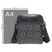 Coach Men's Houston Small Messenger Bag, Outlet Version - Black - View 4