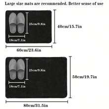 1pc Welcome Chickens Farm Doormat, Country Design, Non- Rubber Backing And Absorbent Non-Woven Fabric, Funny Farmhouse Home Decor Entrance Mat, Made In USA - Khaki - View 2