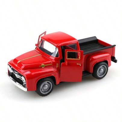 Classic Retro Pickup Truck Alloy Car Model Miniature Decor