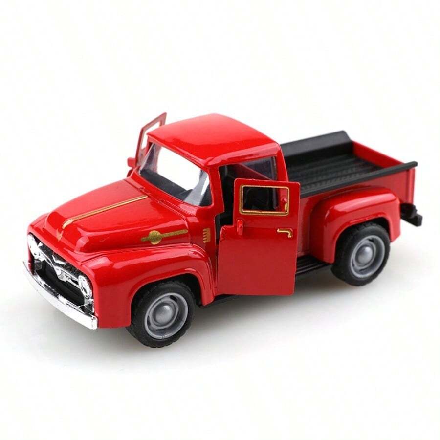 Classic Retro Pickup Truck Alloy Car Model Miniature Decor - Multicolor - View 1
