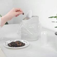 1pc Portable Trash Can With Lid, Space-Saving Desktop Garbage Can With Flip-Top Design, Durable Plastic Material Suitable For Home, Office, Kitchen, Bathroom, Bedroom, Compact Cylindrical Shape, Easy To Clean Waste Bin, Portable For Workstation - Multicolor - View 2