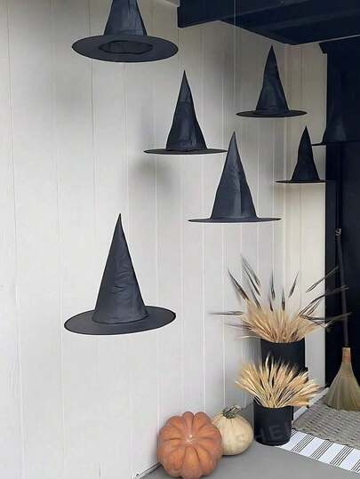 1/5/10pcs Floating Wizard Hat - Magic World! Stunning Halloween/Day Of The Dead Party Decor, Minimalist Witch Hat, Creative Home Atmosphere Decoration, Suitable For Halloween Night Party, Christmas
