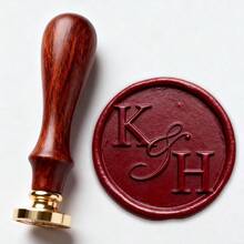 Custom 25mm Wax Seal Stamp Kit For Wedding Invitation , Custom Wax Stamp Kit For Gift , Initial Wax Seal Stamp Custom For Gift - Multicolor - View 4