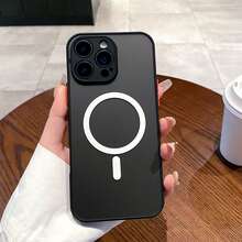 兼容 17promax Magsafe 磁性保护壳，兼容三星 S25 Ultra S24 S23 Ultra A06 A16 A56 无线充电防震手机壳，兼容苹果 16 15 14 13 12 11 Pro Max Pro Plus 7 8 SE 7P 8P X 16e - 黑色 - 查看 3