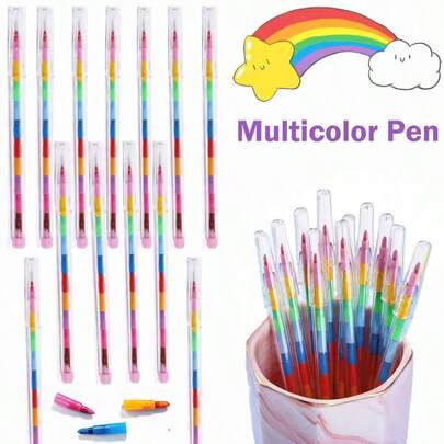 24 lápis de cera de 11 cores, materiais de desenho coloridos, presentes para professores, jogos de sala de aula, lembrancinhas de festa, presentes de aniversário, prêmios, presentes para festa, volta às aulas, Natal, Halloween