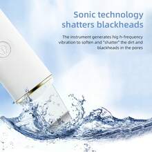 超声波洁面仪 - USB 充电，带振动功能的面部刮痧仪，去黑头，提拉去角质喷嘴，经济实惠的护肤设备，硅胶头可按数量选择 - 彩色 - 查看 8