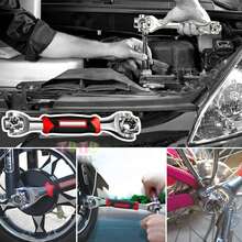 1pc Juego de llaves de vaso multifuncional de 52 en 1 - Mango antideslizante de 8-19 mm y diseño de hueso giratorio - Llave universal, Llave Universal con Cabezal Giratorio de 360 Grados, Adecuada para Reparación de Automóviles en el Hogar - Multicolor - Ver 10