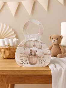Hộp quà tặng tắm em bé hình gấu nâu 12 chiếc (có quai xách), Hộp quà tặng giấy tắm em bé hình gấu bông khinh khí cầu màu nâu, Chúng ta có thể chờ đợi, Hộp quà nhỏ mừng em bé chào đời, Hộp kẹo nhỏ trang trí tiệc sinh nhật vui vẻ, Trang trí tắm em bé, Trang trí tiết lộ giới tính, Trang trí sinh nhật lần thứ 1, Quà tặng bàn tiệc tiết lộ giới tính, Hộp đựng đồ nhỏ tắm em bé, Quà tặng tắm em bé - Gấu khinh khí cầu màu nâu - Xem 3