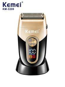 Kemei KM-3209 Men's Electric Shaver, USB Charging With Dock, Rechargeable Lithium Battery Shaver, Home Beard Trimmer, Gift For Boyfriend, Father's Day, Shaver (1pc) - Multicolor - View 4