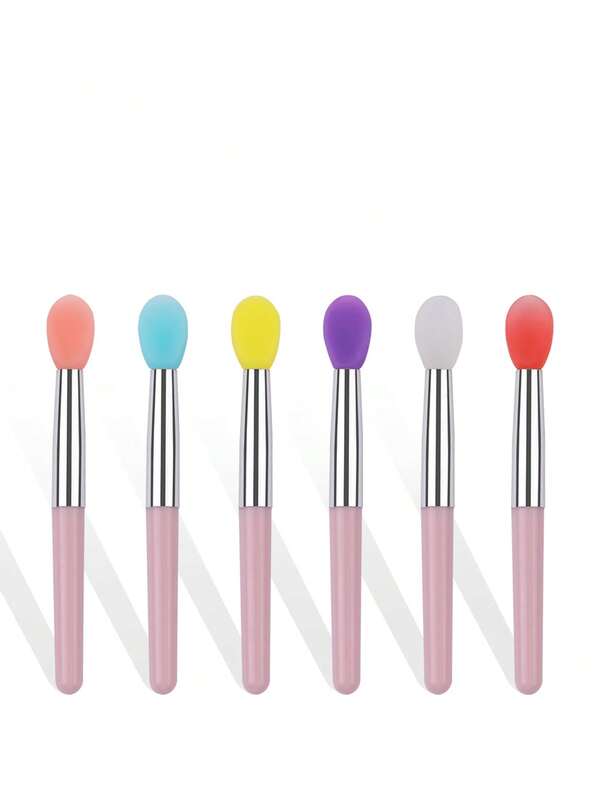 Mini Silicone Lip Brush, Transparent Crystal Handle, Soft Silicone Lip Brush, Nail Smudge Brush, Easy To Clean, Portable Lip Brush, Lip Gloss Makeup Tool