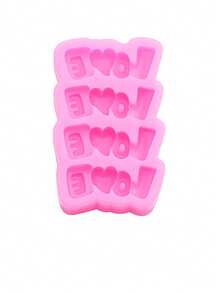 1 peça de molde de silicone líquido rosa, coração, redemoinho, pentagrama, coração, molde em forma de amor para fazer sorvete realista, doces, macarrão instantâneo, acessórios de joias de resina, adequado para chapéus, grampos de cabelo, elásticos de cabelo, sapatos, acessórios decorativos - Rosa - Ver 19